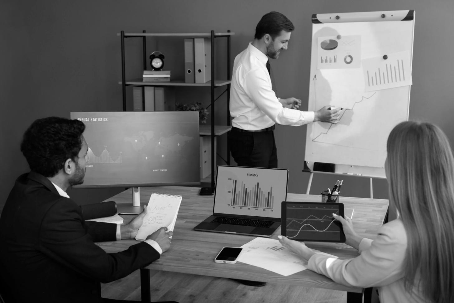 Modern professional development workspace showing collaborative learning environment